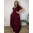 Elegantes Abendkleid, elegante Damenmode (Einheitsgröße S/M), italienische Mode, FMPCH269417/DUR 3XL Wein