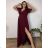 Elegantes Abendkleid, elegante Damenmode (Einheitsgröße S/M), italienische Mode, FMPCH269417/DUR 3XL Wein