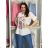 Women's Plus Size Oversize Short Sleeve Tunic (42/58 ONE SIZE) ITALIAN FASHION IMBM24053
