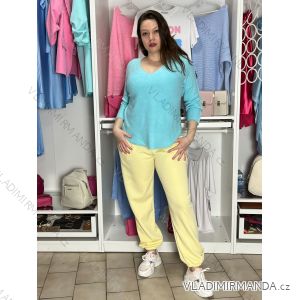 Women's Oversized Knitted Long Sleeve Sweater (S/M ONE SIZE) ITALIAN FASHION IMSN2416125