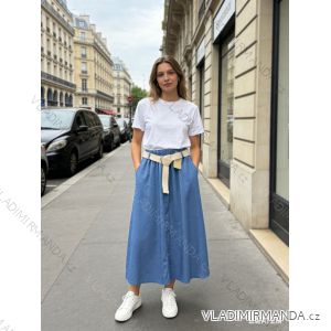 Sukně riflová dámská nadrozměr (44/46/48 ONE SIZE) ITALSKÁ MÓDA IM426082