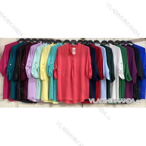 Women's Short Sleeve Summer Shirt Dress (L/XL ONE SIZE) ITALIAN FASHION IMC23172