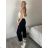 Kalhoty outdoorové s páskem dámské (S/ML ONE SIZE) ITALSKÁ MÓDA IM4261117/DR S/M/L Černá