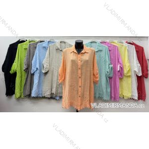Košeľa predĺžená letná 3/4 dlhý rukáv dámska nadrozmer (54/56/58 ONE SIZE) TALIANSKA MÓDA IM426090