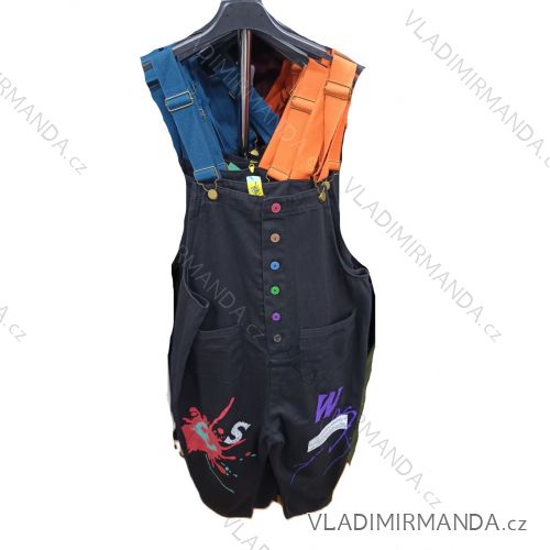 Overal letní na široká ramínka dámský nadrozměr (42/44/46 ONE SIZE) ITALSKÁ MÓDA IMSM26090