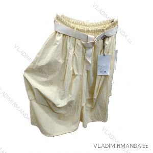 Sukně šusťáková s páskem dámská (S/M/L ONE SIZE) ITALSKÁ MÓDA IMSM26092