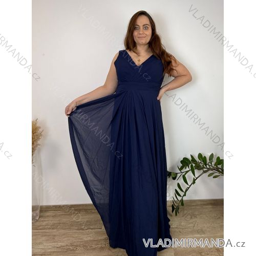 Elegant formal dress, elegant women's (S/M ONE SIZE) ITALIAN FASHION FMPCH269417/DUR XL dark blue