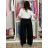 Kalhoty oversize s páskem dámské (S/M/L ONE SIZE) ITALSKÁ MÓDA IMSM26097