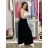 Kurzärmliges Sommer-Freizeitkleid für Damen (S/M/L EINHEITSGRÖSSE) ITALIAN FASHION IMWGB25022 S / M / L schwarz