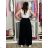 Kurzärmliges Sommer-Freizeitkleid für Damen (S/M/L EINHEITSGRÖSSE) ITALIAN FASHION IMWGB25022 S / M / L schwarz