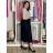 Šaty volnočasové krátky rukáv dámske LUDMILA (S/M/L ONE SIZE) TALIANSKA MÓDA IMSM26085/DUR S/M/L tmavo modrá