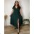 Summer dress oval short sleeve women's oversized (50/52/54 ONE SIZE) ITALIAN FASHION IM425011