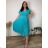 Summer dress oval short sleeve women's oversized (50/52/54 ONE SIZE) ITALIAN FASHION IM425011