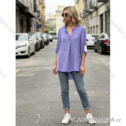 Summer dress oval short sleeve women's oversized (50/52/54 ONE SIZE) ITALIAN FASHION IM425011