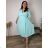 Sommerkleid oval Kurzarm Damen Übergröße (50/52/54 Einheitsgröße) ITALIAN FASHION IM425011 50/52/54 růžová fuchsiová