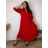 Sommerkleid oval Kurzarm Damen Übergröße (50/52/54 Einheitsgröße) ITALIAN FASHION IM425011 50/52/54 dunkler Smaragd