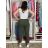 Summer dress oval short sleeve women's oversized (50/52/54 ONE SIZE) ITALIAN FASHION IM425011