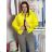 Bunda krátká oversize dlouhý rukáv dámská BIANCA (S/M/L ONE SIZE) ITALSKÁ MÓDA IMWCA26003