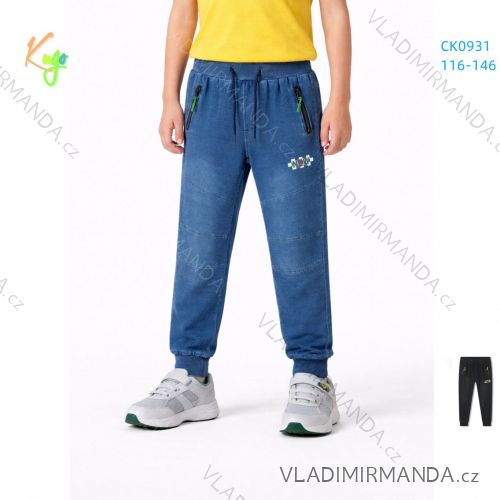 Rifle jeans dlouhé dětské dorost chlapecké (116-146) KUGO CK0930