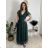 Šaty společenské dlouhé tylové dámské s rukávkem LILIANA (XS/S/M ONE SIZE) ITALSKÁ MÓDA IMWMY251286/DUR béžová XS/S/M