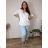 Summer dress oval short sleeve women's oversized (50/52/54 ONE SIZE) ITALIAN FASHION IM425011