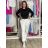 Tepláky/Kalhoty elegantné oversize dlhé dámske (S/M/L ONE SIZE) TALIANSKA MÓDA IMD26003/DUR vínová S/M/L