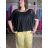 T-Shirt Kurzarm Damen Neon (Einheitsgröße / Neon) ITALIENISCHE MODA IM2191208 2XL/3XL schwarz
