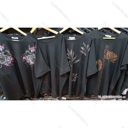 Šaty letní krátký rukáv dámské nadrozměr (42/44/46 ONE SIZE) TURECKÁ MÓDA TM926002