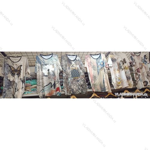 Šaty letní krátký rukáv dámské nadrozměr (42/44/46 ONE SIZE) TURECKÁ MÓDA TM926004