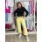 Summer dress oval short sleeve women's oversized (50/52/54 ONE SIZE) ITALIAN FASHION IM425011 S / M / L žlutá