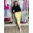 Summer dress oval short sleeve women's oversized (50/52/54 ONE SIZE) ITALIAN FASHION IM425011 S / M / L žlutá