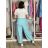 Kalhoty dlouhé elegantní dámské JITKA (S/M/L ONE SIZE) ITALSKÁ MÓDA IM426070/DU S/M/L světle modrá