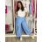 Kalhoty dlouhé elegantní dámské JITKA (S/M/L ONE SIZE) ITALSKÁ MÓDA IM426070/DU S/M/L světle modrá