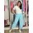Kalhoty dlouhé elegantní dámské JITKA (S/M/L ONE SIZE) ITALSKÁ MÓDA IM426070/DU S/M/L světle modrá