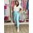 Kalhoty dlouhé elegantní dámské JITKA (S/M/L ONE SIZE) ITALSKÁ MÓDA IM426070/DU S/M/L světle modrá