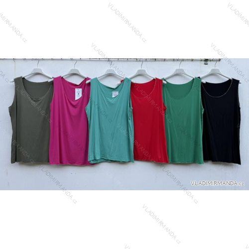 Tričko letní bez rukávu dámské (S/M/L ONE SIZE) ITALSKÁ MÓDA IMD26049