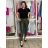 Legíny koženkové zateplené dlouhé dámské (S/M-XL/2XL) MIEGO MIE2339000319M/DU XL/2XL hnědá