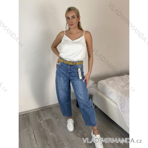 Women's long jeans with belt (XS-XL) MOG25096R