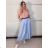 Women's mid-length denim skirt (S/M/L ONE SIZE) ITALIAN FASHION IMPLI255238 S / M / L Light blue