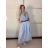 Women's mid-length denim skirt (S/M/L ONE SIZE) ITALIAN FASHION IMPLI255238 S / M / L Light blue