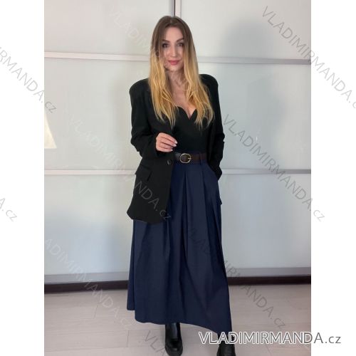 Elegantní sako dlouhý rukáv dámské (M/L ONE SIZE) ITALSKÁ MÓDA IMWHP261111/DR M/L Černá