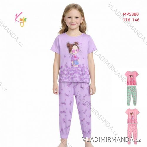 Pyžamo dlhé detské až dorast dievčenské (116-146) KUGO MP5880