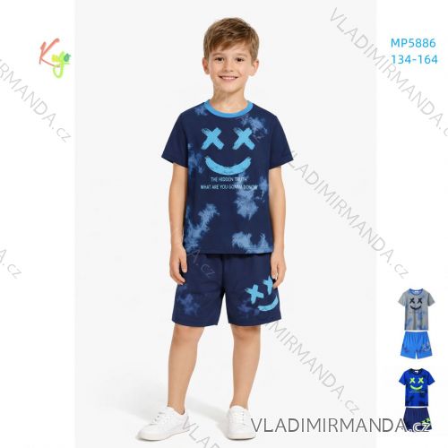 Pyžamo krátke dorast chlapčenské (134-164) KUGO MP5886