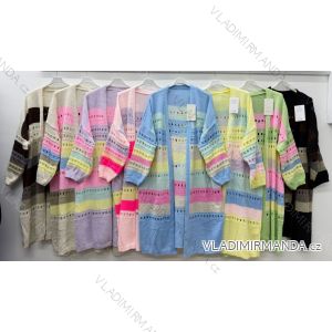 Summer dress oval short sleeve women's oversized (50/52/54 ONE SIZE) ITALIAN FASHION IM425011