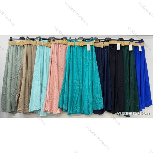 Sukňa dlhá s opaskom dámska nadrozmer (48/50/52 ONE SIZE) TALIANSKA MÓDA IM426122