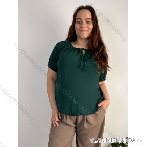 Summer dress oval short sleeve women's oversized (50/52/54 ONE SIZE) ITALIAN FASHION IM425011