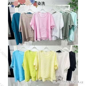 Halenka 3/4 rukávem dámské nadrozměr (46/48/50 ONE SIZE) ITALSKÁ MÓDA IMC26144