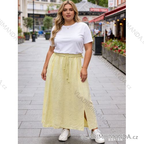 Sukně dlouhá dámská nadrozměr (44/46/48 ONE SIZE) ITALSKÁ MÓDA IM426125