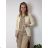 Sako tenké jarní dlouhý rukáv dámské (S/M/L ONE SIZE) ITALSKÁ MÓDA IMD24025/DUR tm. hnědá S/M/L