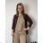 Sako tenké jarní dlouhý rukáv dámské (S/M/L ONE SIZE) ITALSKÁ MÓDA IMD24025/DUR tm. hnědá S/M/L